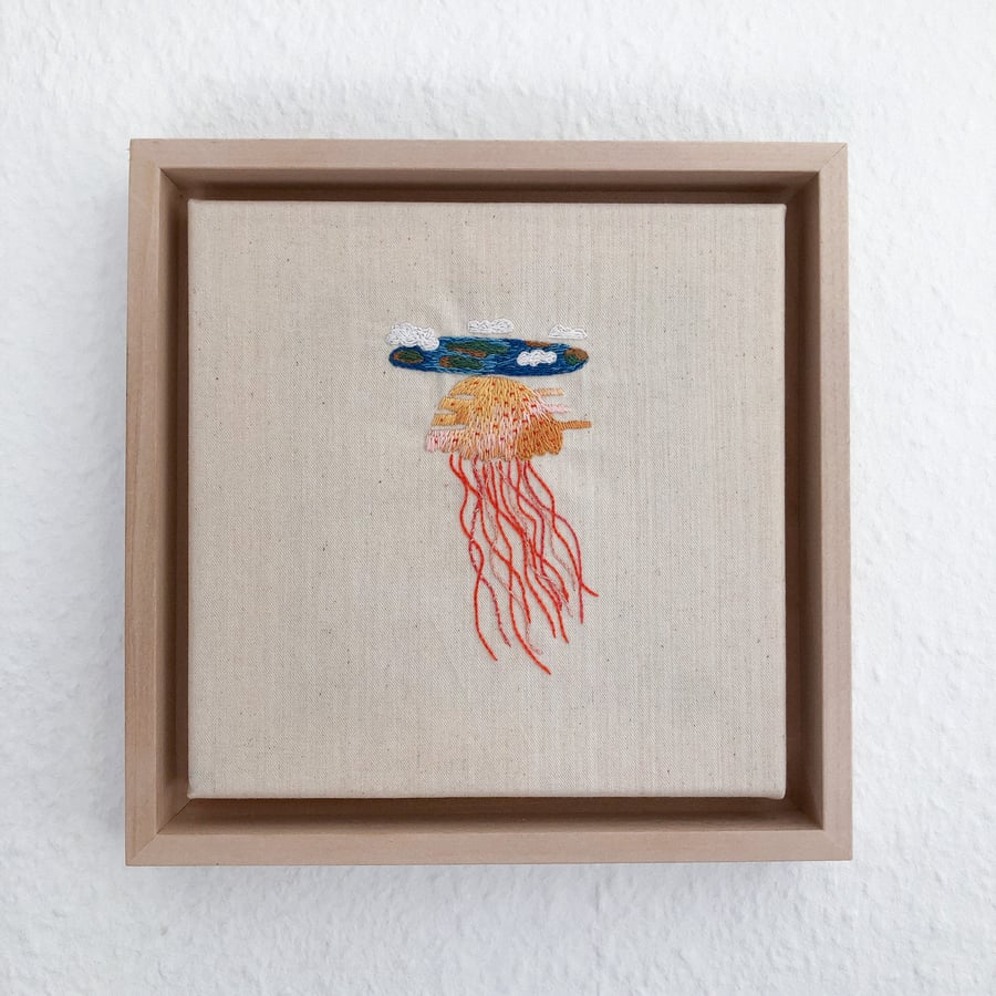Image of FLAT BRAIN - hand embroidery art