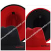 Red/Black Two-Tone Color Fedora Hats