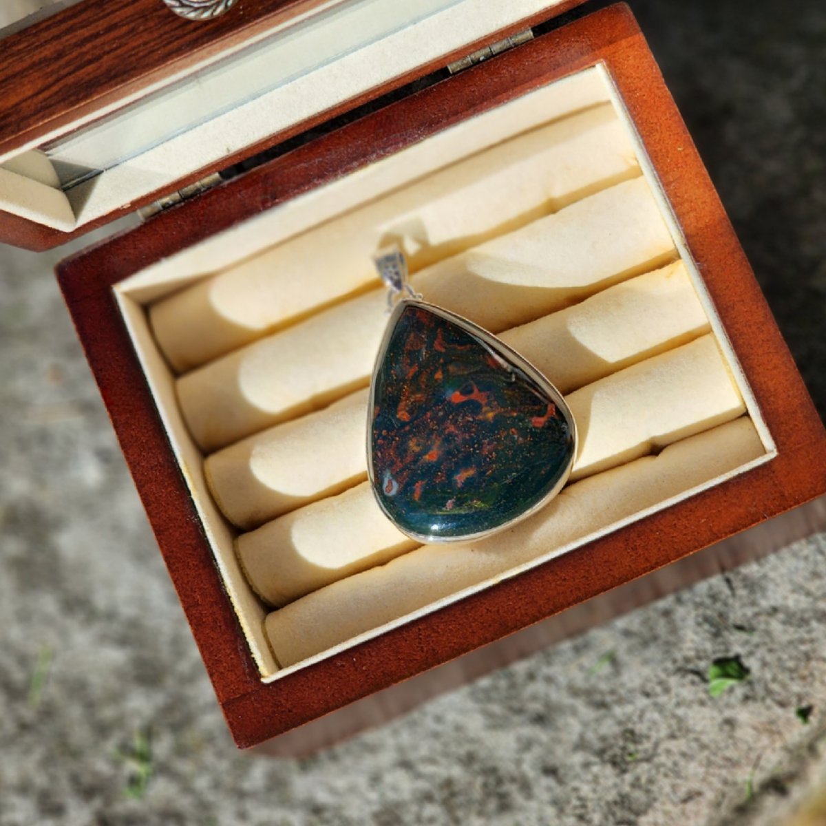 Image of Prophecy - Bloodstone Pendant in Sterling Silver
