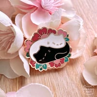 flower nap enamel pin