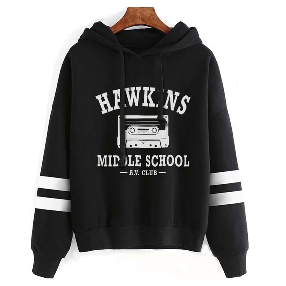 Image of Stranger Things Hawkins Middle School AV Club Hoodie Sweater