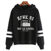 Image 1 of Stranger Things Hawkins Middle School AV Club Hoodie Sweater  