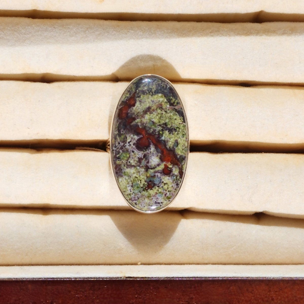 Image of Kilve - Dragon's Blood Jasper Ring in Sterling Silver