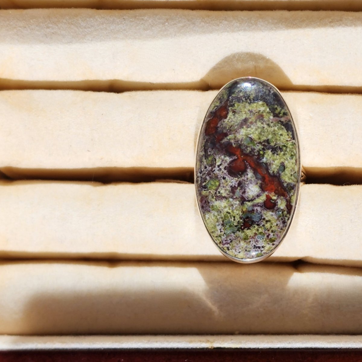 Image of Kilve - Dragon's Blood Jasper Ring in Sterling Silver