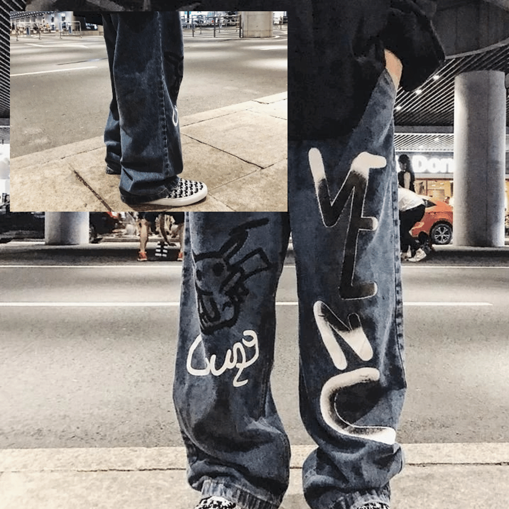 Image of Men's Baggy Graffiti Jeans