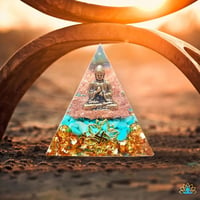 SPIRITUAL PYRAMID - POWERFUL LORD BUDDHA BLESSING CRYSTALS NATURAL STONE