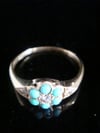 Victorian 18ct 18k yellow gold turquoise and diamond cluster fine quality