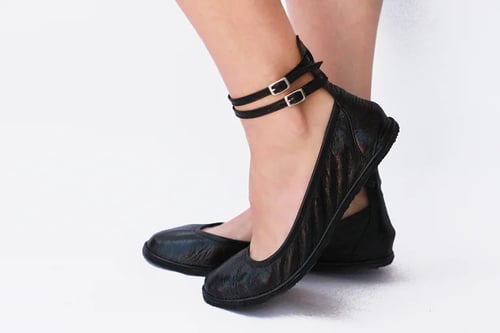 Image of Ballet flats with Two ankle straps - 43 EU - Ready to ship 