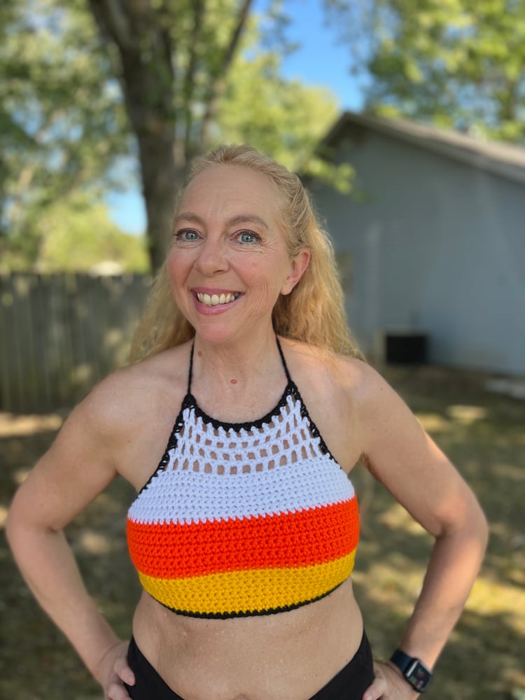 Image of Candy Corn Crop Top (multiple sizes)