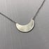 Sterling Silver Prairie Flower Narrow Crescent Necklace Image 5