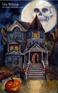 Halloween Haunted Witch House 5"x8"