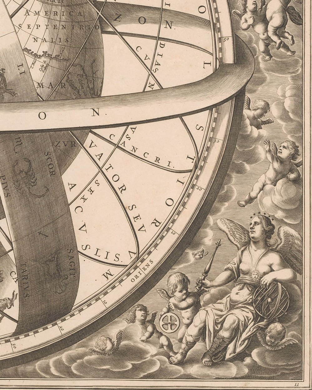 ''Sky map of the earth according to the system of Ptolemy'' (1708)