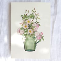 Image 2 of Roses in Green Glass