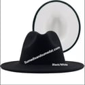 Black/White Fedora Hats 