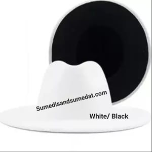 Image of Black/White Fedora Hats