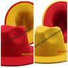 Red/Yellow Fedora Hats