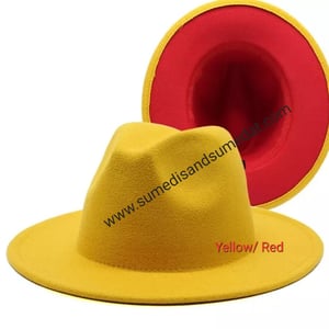 Image of Red/Yellow Fedora Hats