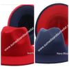 Red/Navy Blue Fedora Hats