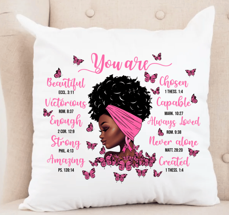 Image of You are..... Breast Cancer Pillow