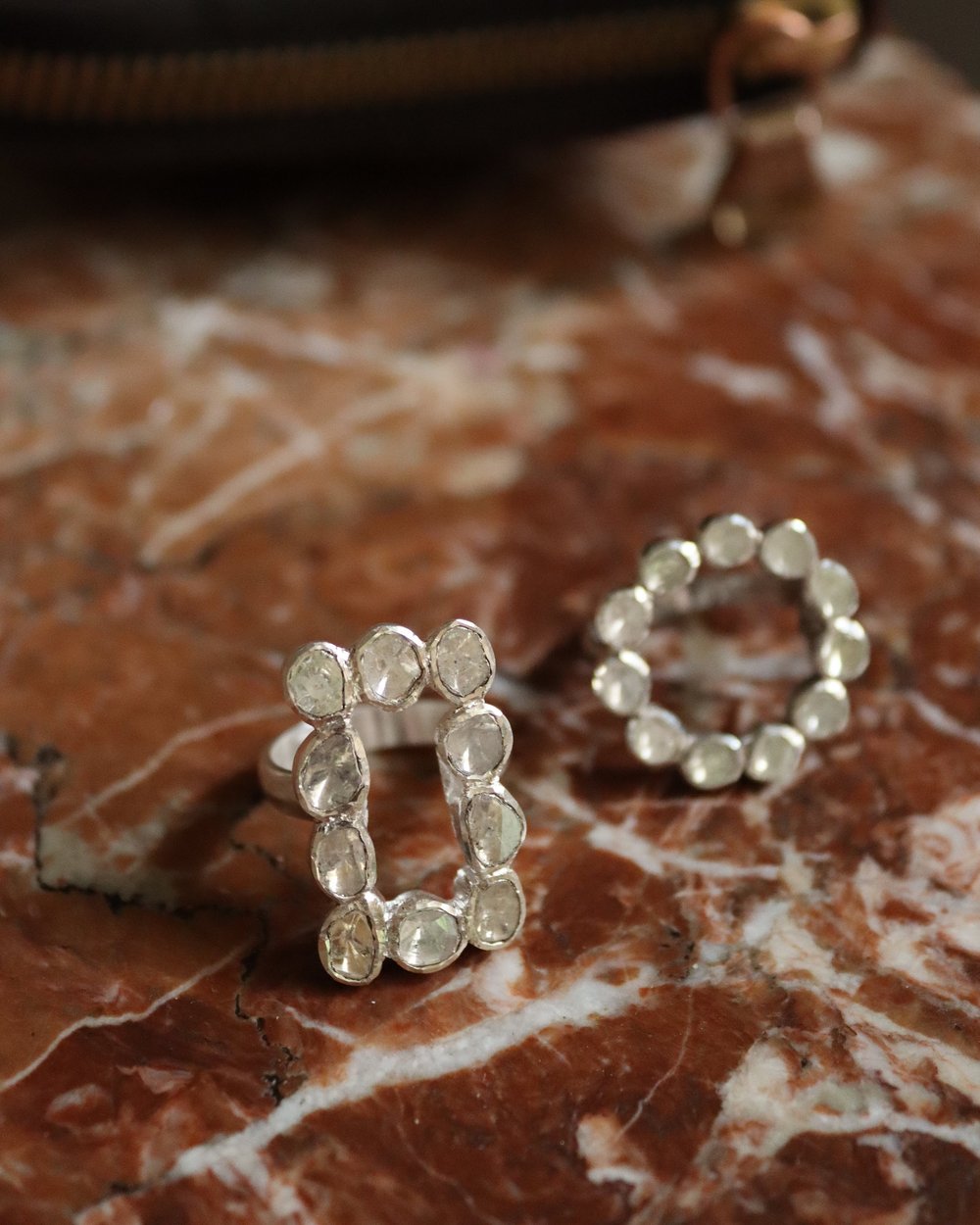 Image of Pendientes círculo de diamantes