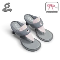 Image 1 of Pink Detachable Bow Flip-flops