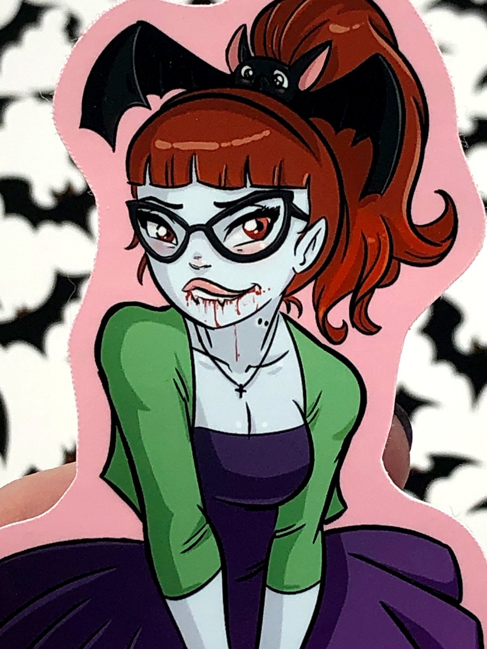 Vampy Nerd STICKER