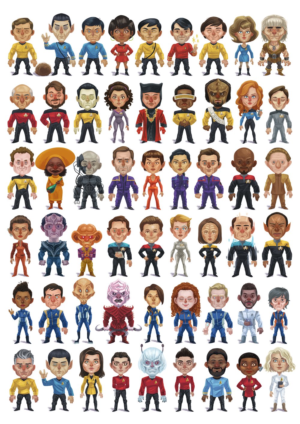 Star Trek cartoon print