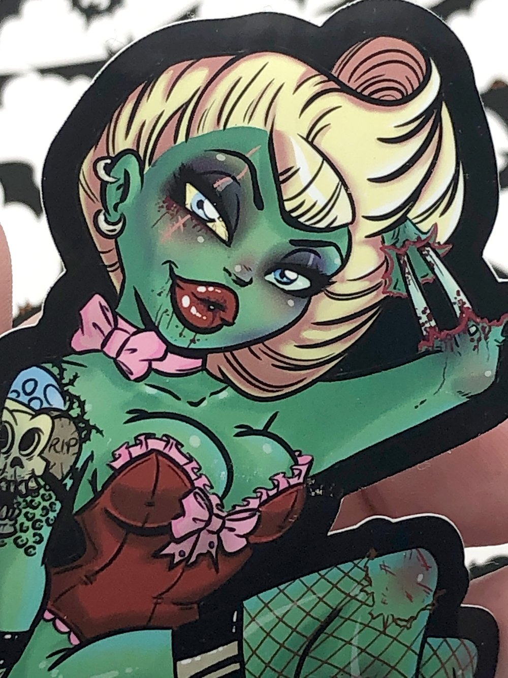 Zaria Zombie Pin-up STICKER