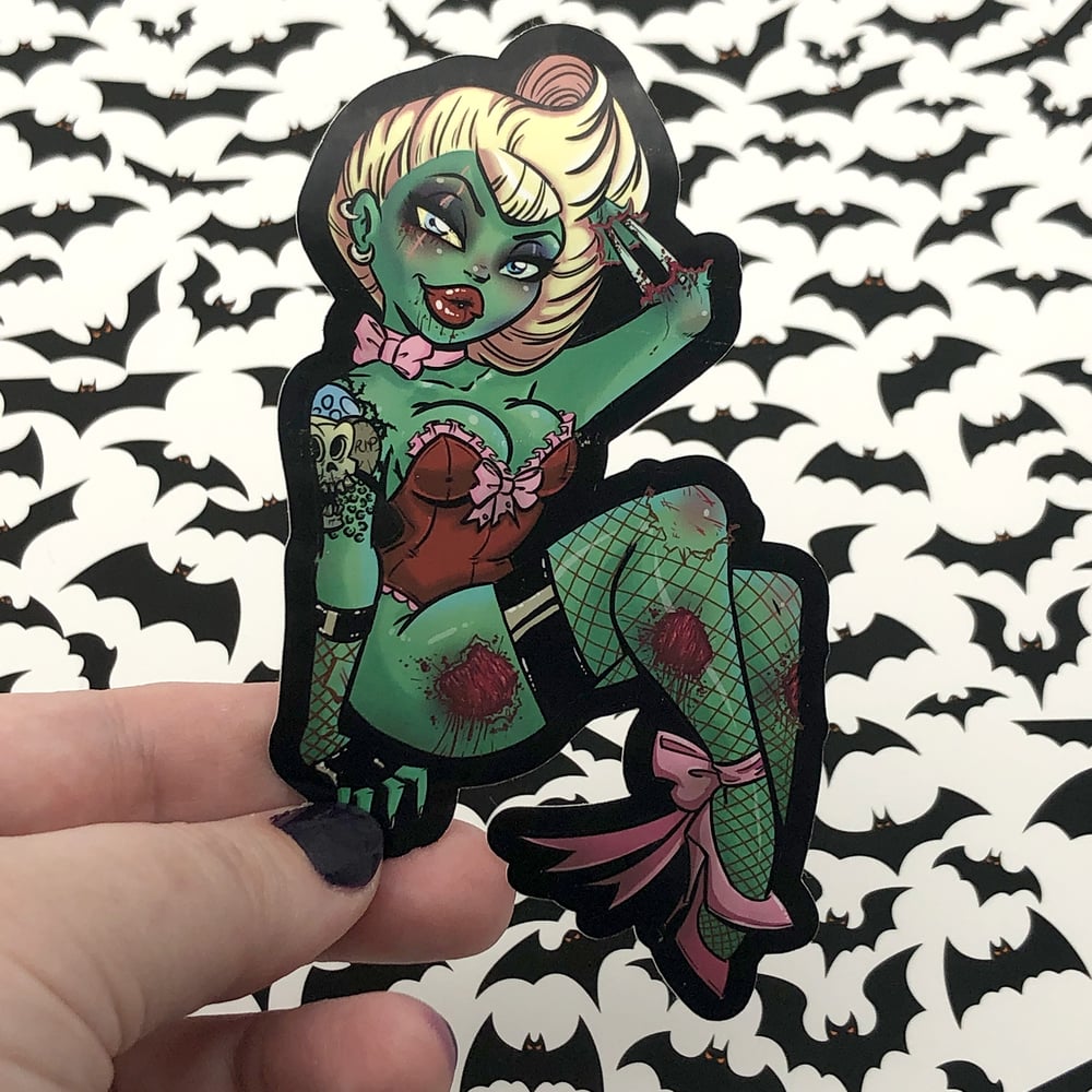 Zaria Zombie Pin-up STICKER