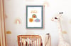 Affiche enfant / bébé A4 illustration "feel good", soleil, arc-en-ciel et nuage