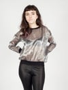 transparent silver blouse
