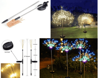 1Piece Glass Solar Fireworks Outdoor Fairy String lights