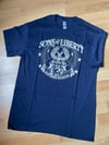T-Shirt: Vintage White / Navy