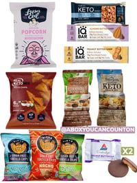 KETO Snacks Gift Box 12 Items The Highest Quality Mix Of Low Carb, Low Sugar, Gluten Free Snacks, Gi