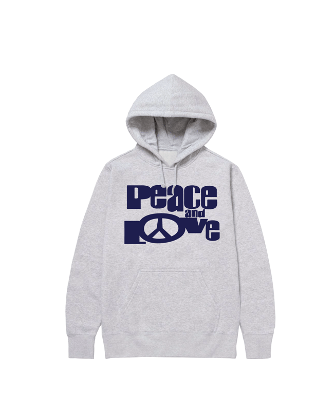 HH PEACE LOVE HOODIE GREY