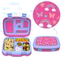 Image 1 of Bentgo Kids Prints Leak-Proof Bento Lunch Box Rainbows and Butterflies