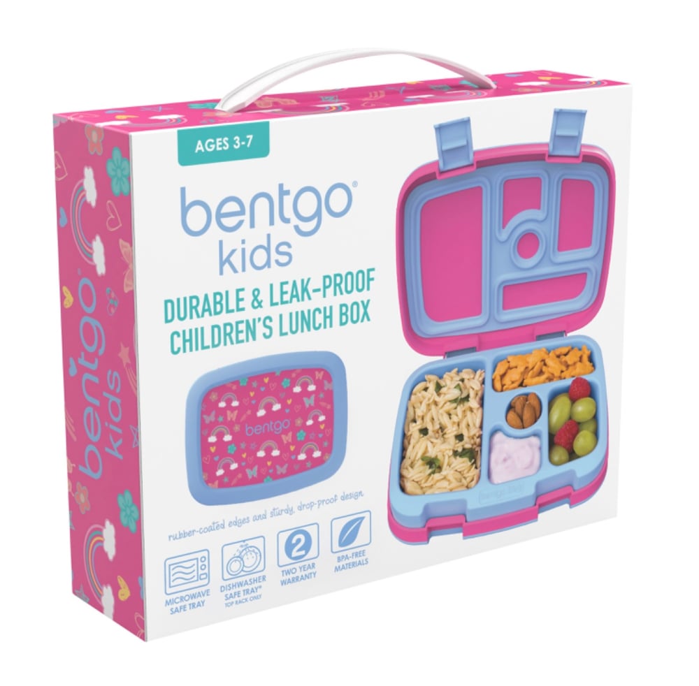 Bentgo Kids Prints Leak-Proof Bento Lunch Box Rainbows and Butterflies
