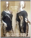 DRAPING LONG SLIT TEE ( SM~5XL ) / $30 & UP