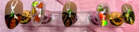 Image 2 of   ACRYLIC REUSABLE SHORT ALMOND FALL PUMKIN LEAVES PRESS ONS 