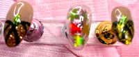 Image 3 of   ACRYLIC REUSABLE SHORT ALMOND FALL PUMKIN LEAVES PRESS ONS 