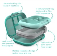 Image 4 of Bentgo Kids Chill Leak-Proof Bento Lunch Box Aqua