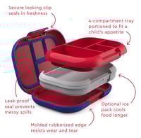 Image 3 of Bentgo Kids Chill Leak-Proof Bento Lunch Box Red / Royal