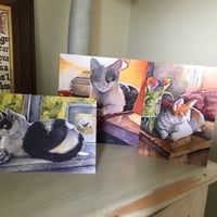 Image 2 of GREETING CARDS - Set of six : CATS, CATS, CATS!