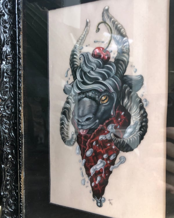 Image of "Live Deliciously" Original Colored Pencil Illustration
