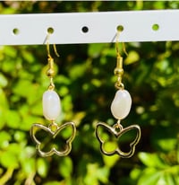 Pearl Butterfly Dangles