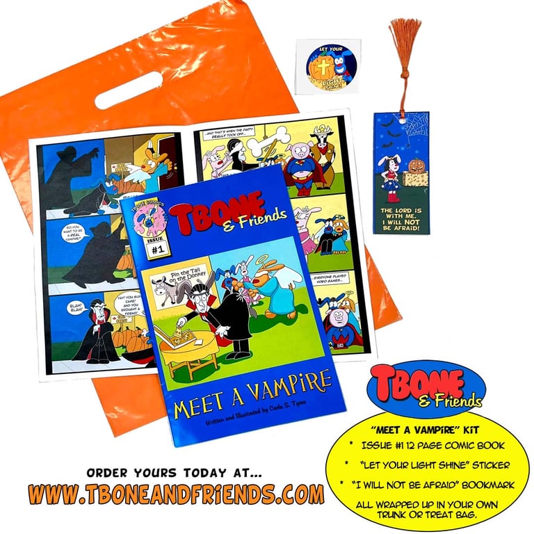 Tbone and Friends Meet a Vampire Comic Book Kit