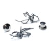Black Veil + AO Mini Spider lapel pin in sterling silver