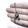 Black Veil + AO Mini Spider necklace in sterling silver or gold