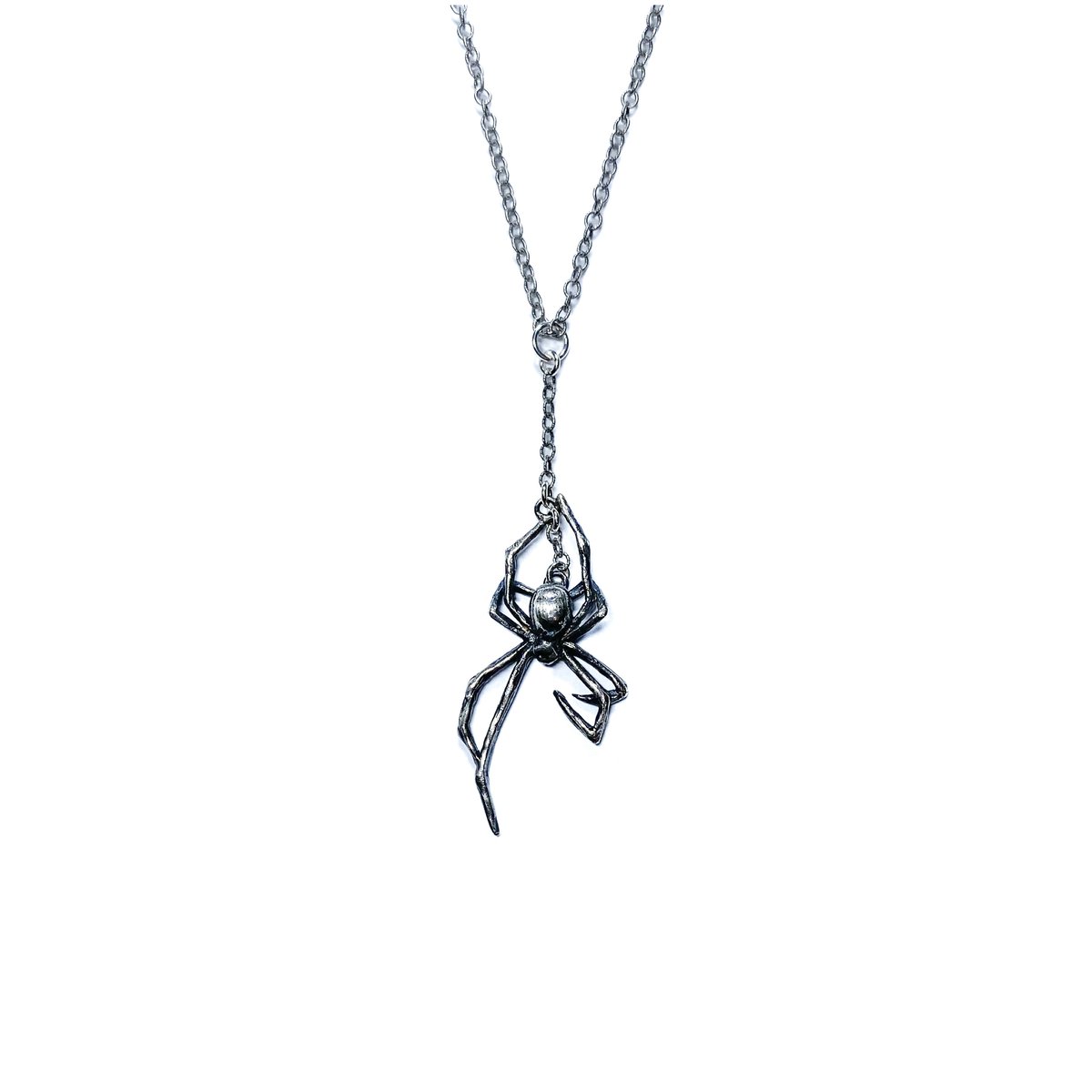 Black Veil + AO Mini Spider necklace in sterling silver or gold