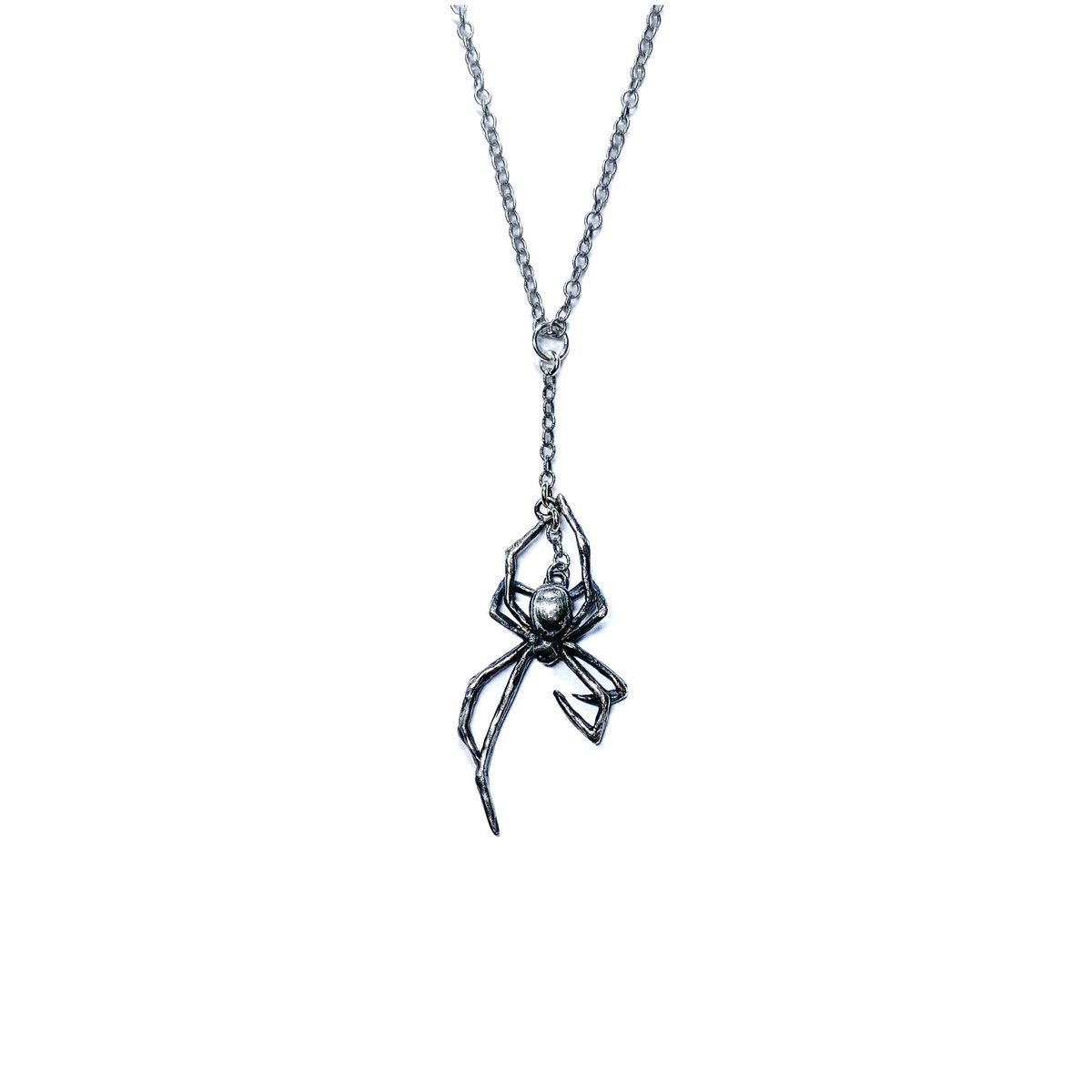 Black Veil AO Mini Spider necklace in sterling silver or gold